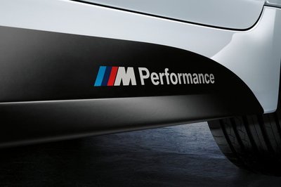 寶馬 BMW M Performance 車身貼紙 反光白字款 寶馬車標車貼 側裙 PVC雕刻轉印貼紙 內飾貼  一對價