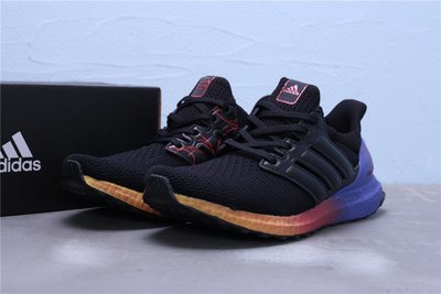 Adidas Ultra Boost 針織 黑彩虹 休閒運動慢跑鞋 潮流男女鞋 FW3725