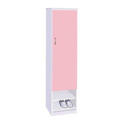 現貨熱銷-【PA981-07】直立式鞋櫃(SH-166)(粉紅門、白色)