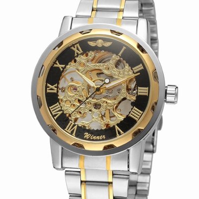 現貨手錶腕錶工廠直銷 T-WINNER Winner鏤空男士手動機械錶男手動機械錶鋼帶