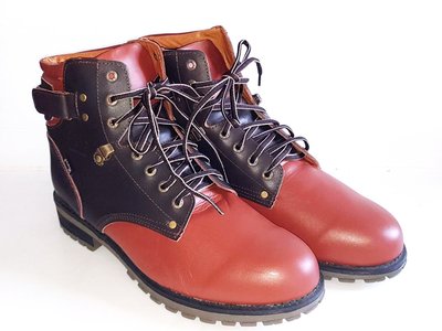 展示鞋 28號 Zobr 路豹 男款 牛皮氣墊短靴K57 咖棕色 特價:1280元 K系列 戰鬥靴