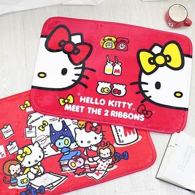 【媽媽倉庫】Hello Kitty防滑地墊 居家地墊 印花地墊 踏墊 腳踏墊