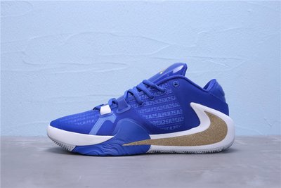 NIKE Zoom Freak 1 藍白金 字母哥 運動籃球鞋 男鞋 BQ5633-400