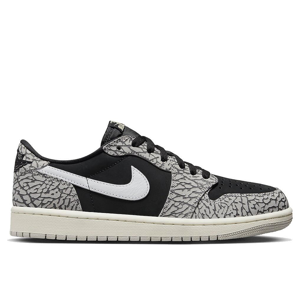 A-KAY0】NIKE AIR JORDAN 1 LOW OG BLACK CEMENT 黑白奶油爆裂紋