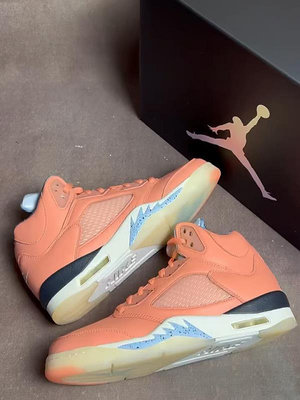 澤柒體育DJ Khaled x Air Jordan 5 AJ5橙色復古籃球鞋DV4982-641
