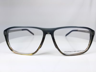 『逢甲眼鏡』PORSCHE DESIGN鏡框 全新正品 墨綠色膠框 金屬鏡腳 經典設計款【P8320 D】