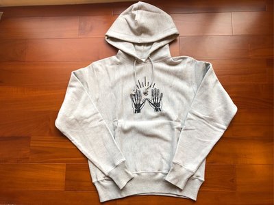 Clot x 布魯克林藝術家 Eric Elms x Champion Japan hoodie 美版 OS 寬鬆版型 灰色 鋪棉 帽踢 S號