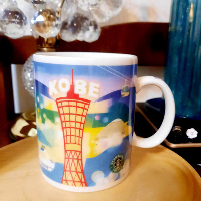 絕版日本 神戶 Kobe星巴克彩繪杯starbucks日彩限定城市杯馬克杯