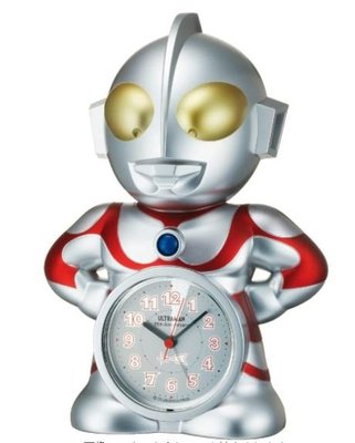 鼎飛臻坊 SEIKO 超人力霸王 奧特曼 55週年銀白色限定款 立體人型 音效 時鐘 鬧鐘 日本正版