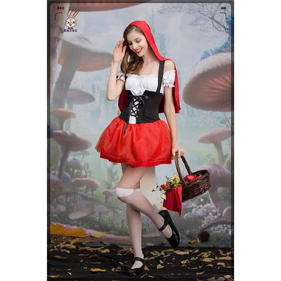 【潮派衣櫥】二次元 cospaly C服 歐美萬圣節小紅帽服裝成人cosplay服 派對裝歐美亞馬遜款