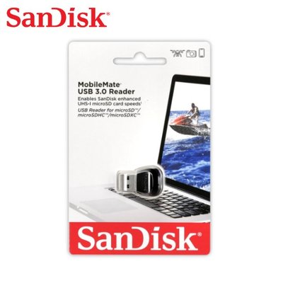 SANDISK microSD卡 高速 讀卡機 USB 3.0 小卡適用 保固公司貨 小巧耐用 (SD-CR-B531)