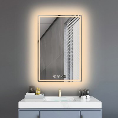 熱銷 浴室鏡 化妝鏡 霧帶燈衛生間方鏡洗手間壁掛化妝浴室鏡