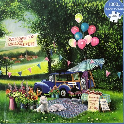 英國進口 OTTER HOUSE 1000片拼圖 夏日園遊會 裝飾畫 插畫 桌遊 Summer Fete Chrissie Snelling Puzzles