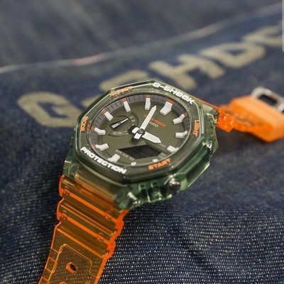 特價出清現貨，卡西歐夏日新款橘色ga2100手錶