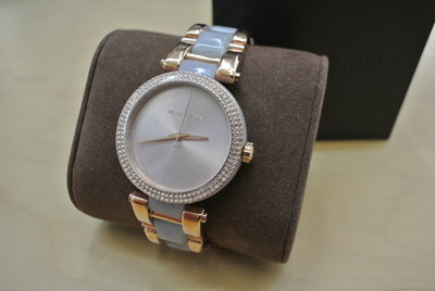 ↖有購便宜暢貨↘全新美加進口MICHAEL KORS MK4319玫瑰金金屬髮絲錶盤水鑽石英手錶，特價$4,720
