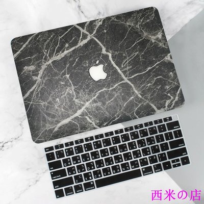 西米の店蘋果筆電 保護殼 MacBook Pro 13 15 電腦殼  新款Air13 2019 新款大理石紋 立體 注音
