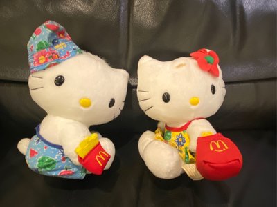 三麗鷗 hello kitty 麥當勞2000年限定款 絨毛玩具 -海灘篇 單身：190元/配對：350元