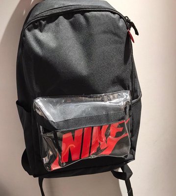 現貨 iShoes正品 Nike Heritage Backpack 後背包 黑 紅 雙肩 透明 BA6175-010