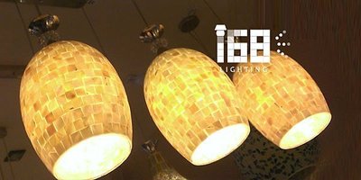 【168 Lighting】 地中海風情貝殼馬賽克吊燈(兩款)三燈款＊G 80244＊