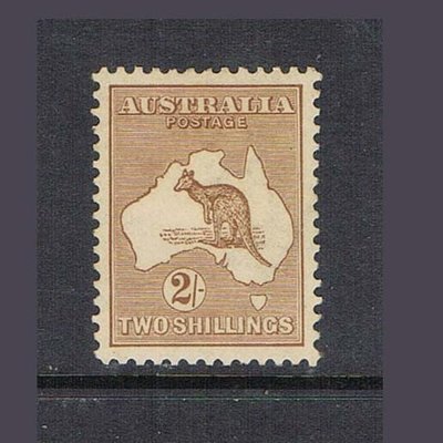 【雲品五】澳洲Australia 1915 Kangaroos Sc 43 MH - scarce 庫號#BF501 65075
