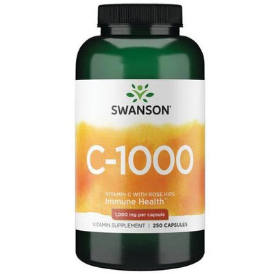 【天然小舖】Swanson vitamin C 維他命C 添加玫瑰果 1000mg 250粒