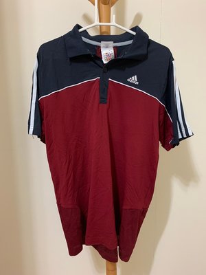 衣市藍~adidas 短袖排汗POLO衫 (S~黑/紅~) (210719)