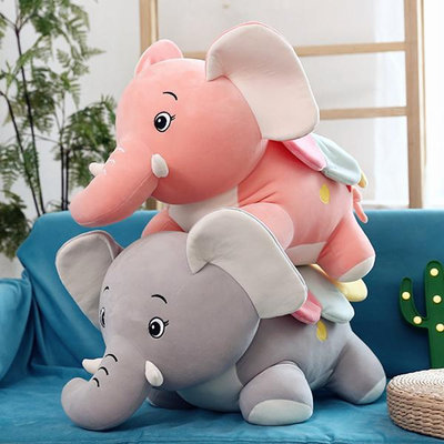 大象安撫抱枕毛絨玩具小象公仔玩偶寶寶睡覺布娃娃生日禮物女孩