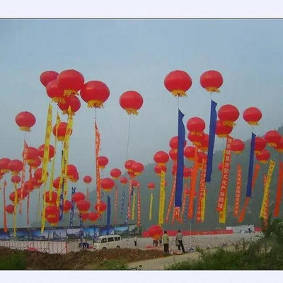 飄空氣球空飄氣球充氣熱氣球支架彩色加厚雙層升空落地氣球