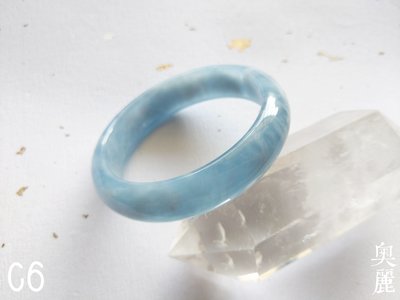 ORLI奧麗水晶。《現貨》天然海藍寶手鐲。天然海水藍寶手鐲C6。內徑59MM約19號