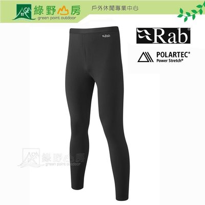《綠野山房》RAB Power Stretch Pro 男 保暖褲 彈性內刷毛長褲 登山 內層PS褲 QFE40BL