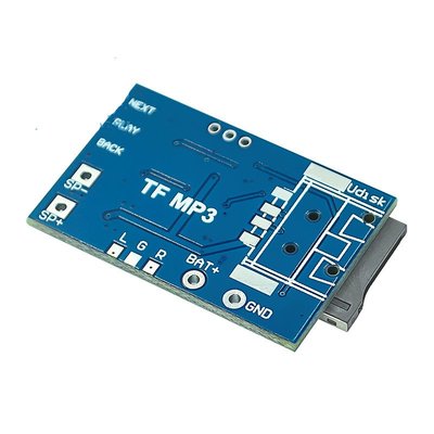 TF卡MP3解碼板解碼模塊3.7-5V供電 帶2W混合單聲道記憶播放器模塊