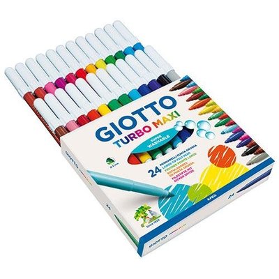 義大利 GIOTTO 可洗式兒童安全彩色筆(24色) 455000 專為兒童使用設計的品牌