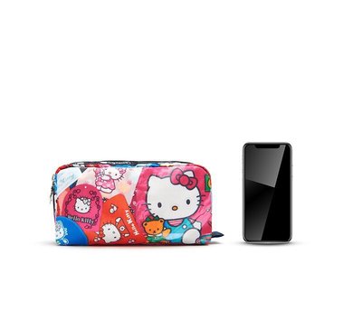 【MOMO全球購】Lesportsac Hello Kitty聯名款卡通化妝包收納包手拿包6511