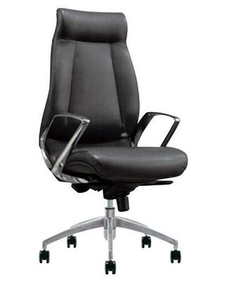 [ 家事達]台灣OA-294-3 大型黑皮辦公椅 特價 洽談椅 電腦椅