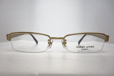 【台南中國眼鏡】HARDY AMIES LONDON 鏡框 鏡架 日本製 鈦 PURE TITANIUM 半框