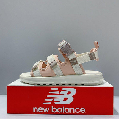 New Balance 750 男女款 白粉色 魔鬼氈 上扣式黏扣帶 橡膠大底 後跟可拆 兩穿 涼拖鞋 SDL750SC
