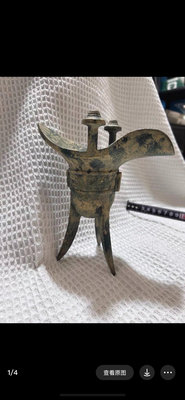 zwx 日本回流青銅器酒器老物件酒樽青銅器青銅器爵杯，收藏品