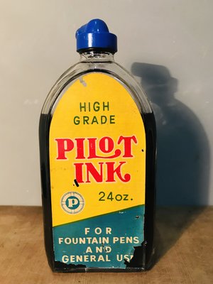 PILOT INK 24oz. 氣泡玻璃老墨水補充罐