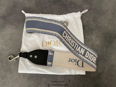二手正品迪奧 Dior 肩背帶 帆布字母 刺繡 肩帶 寬肩帶 專櫃真品 99新