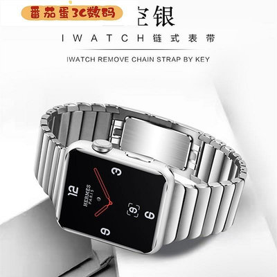 apple watch 4錶帶 屬不鏽鋼錶帶 蘋果手錶 1 2 3-3C玩家