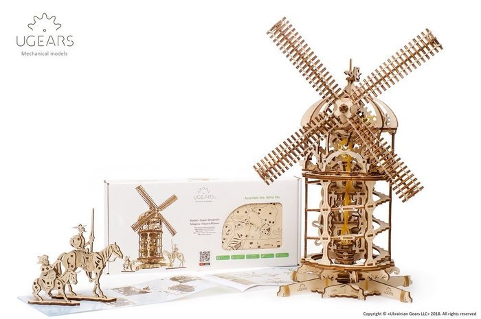 Ugears 唐吉軻德的風車 Tower Windmill 烏克蘭精品模型 環保木製 唐吉軻德幻想冒險之旅 與風車戰鬥