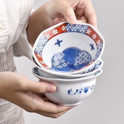 波佐見燒進口染錦繪變系列日式和風面碗深碗陶瓷家用湯碗套裝禮盒