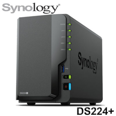 【MR3C】含稅 Synology 群暉 DiskStation DS224+ 2Bay 網路儲存伺服器 NAS
