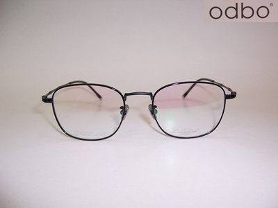 光寶眼鏡城(台南) odbo(Japan) 最新加寬方形純鈦眼鏡*日本製,1565 /C092,消光黑,竹節造型腳