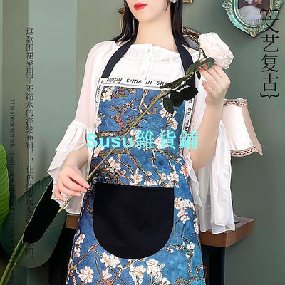 時尚圍裙家用廚房防水防油罩衣可愛日式圍裙