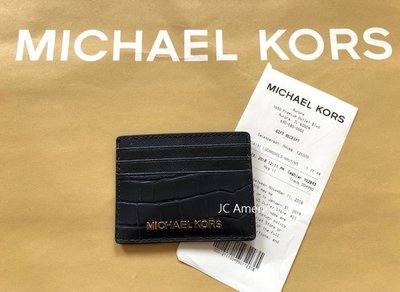 【清倉】Michael Kors MK  深藍色 蛇紋 名片夾 信用卡夾  ~現貨在台