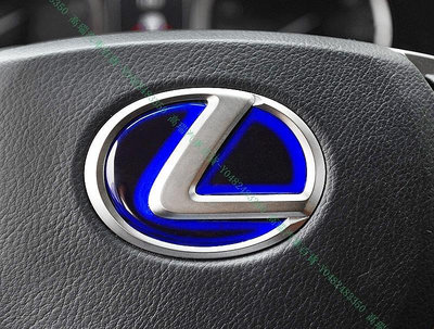 限時下殺9折『高瑞汽車百貨』Lexus凌志 CT IS ES GS LS UX NX RX LX方向盤標誌貼 紅藍標 油電混合動力2