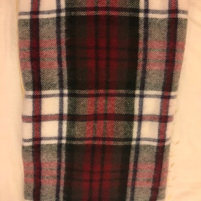 Johnston’s 蘇格蘭格紋羊毛圍巾(寬版）