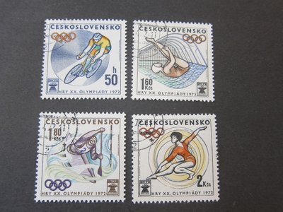 【雲品五】捷克Czech Republic 1972 Sc 1813-16 Olympic CTO set FU 庫號#B005 86849