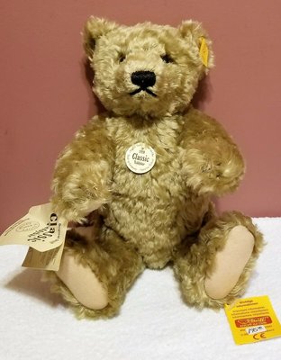 STEIFF 德國金耳扣1995年黃標經典泰迪熊(複製1920年代泰迪熊)